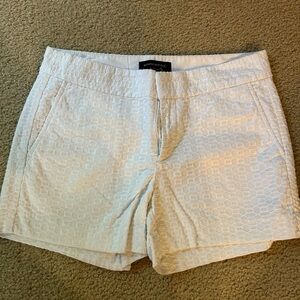 Banana Republic White Shorts Crisp Cotton Blend